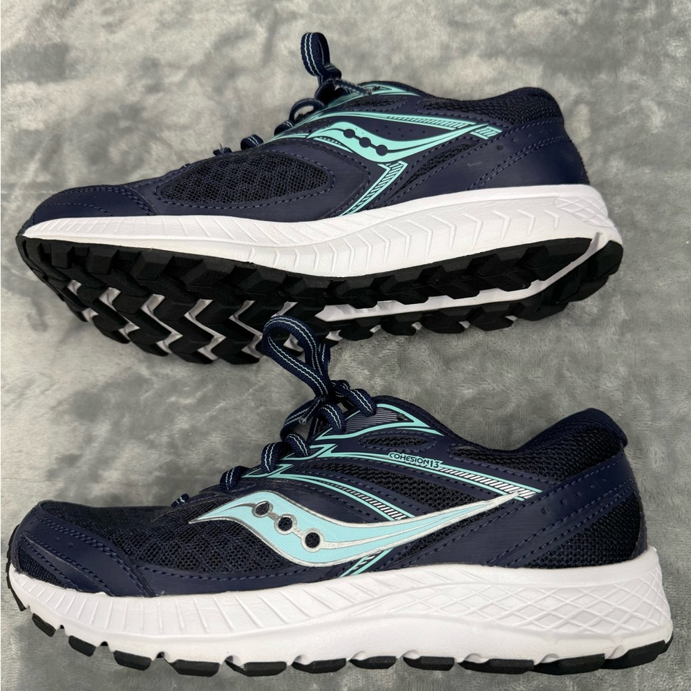 Saucony Cohesion 13 Navy Women's Running Sneakers - Picture 4 of 10
